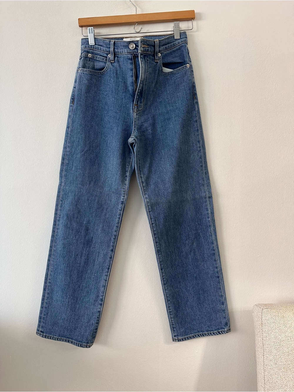 SLVRLAKE London Jeans Straight Leg zip fly medium blue size 25
